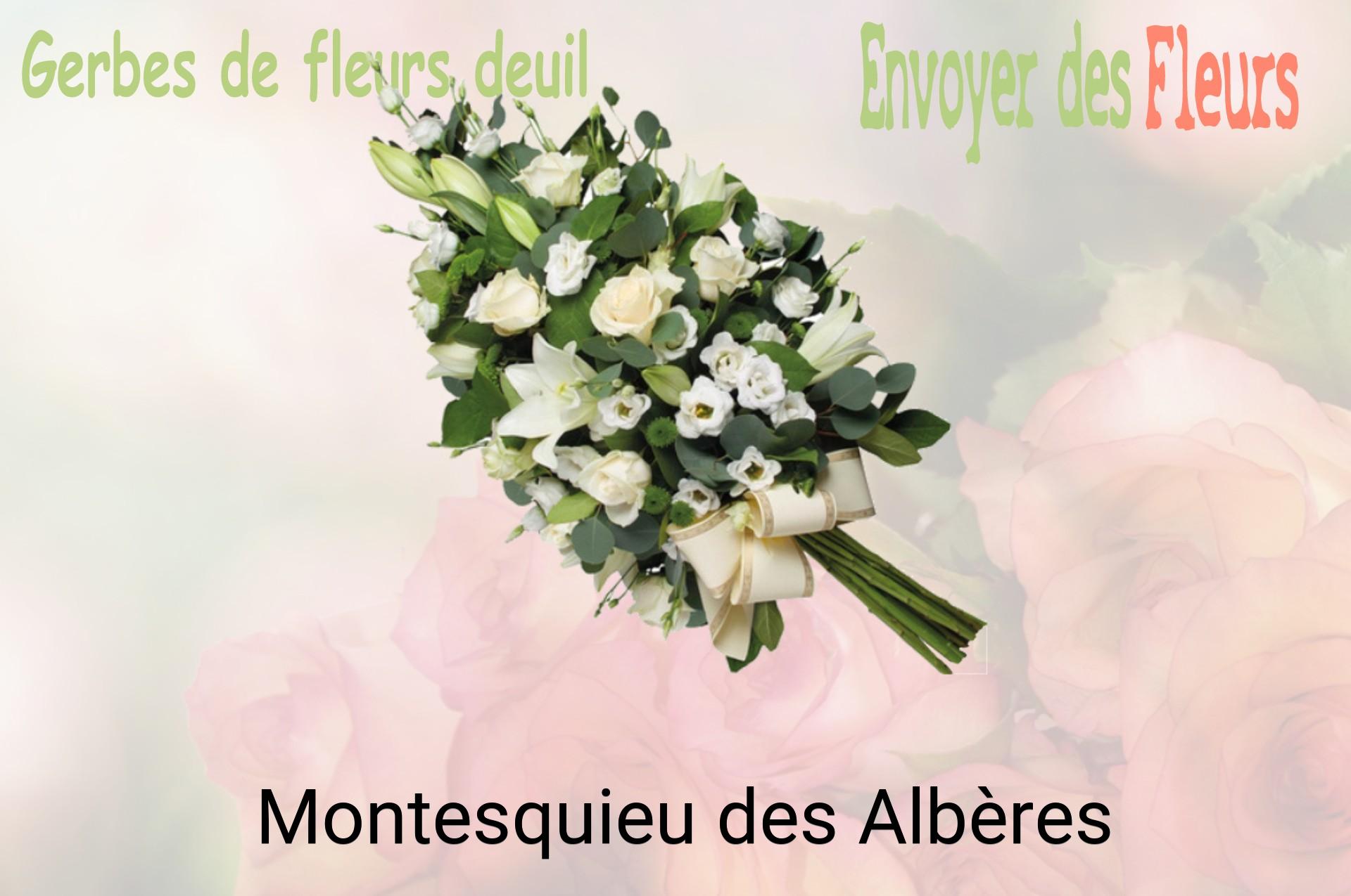 Gerbe de fleurs de deuil livrée à Montesquieu-des-Albères